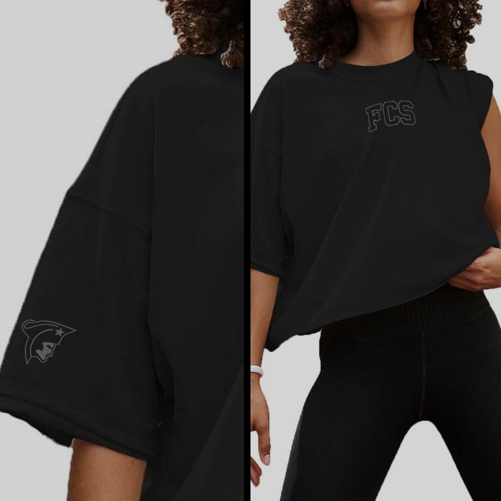 FCS Patriots Elevated Oversized Cropped Tee